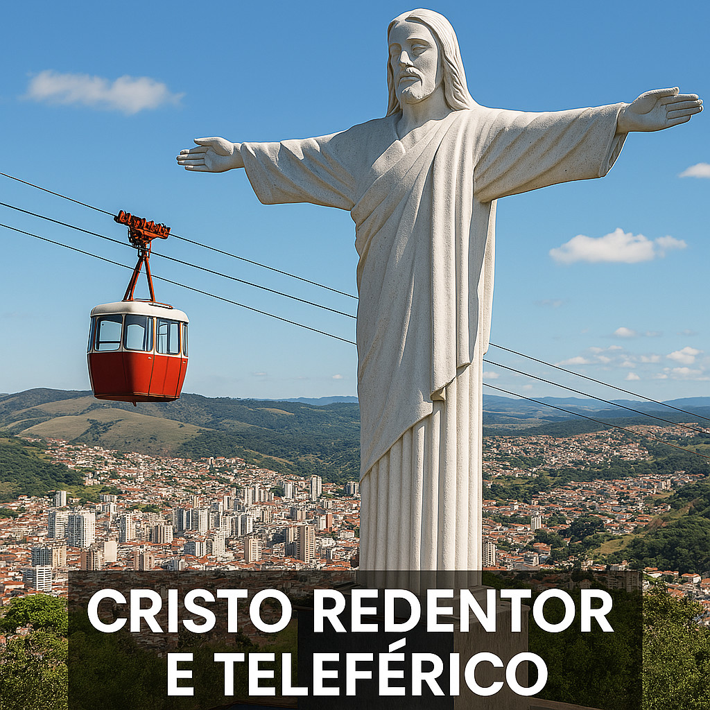 Cristo redentor e teleférico Poços de caldas