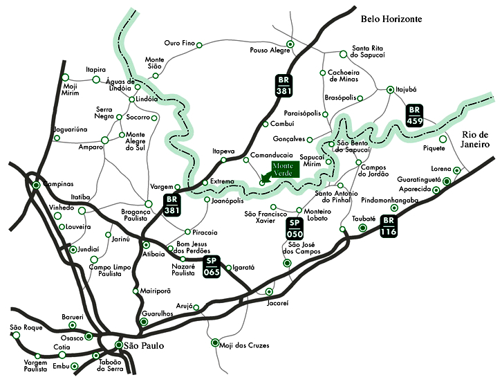 Mapa ilutrativo Monte Verde
