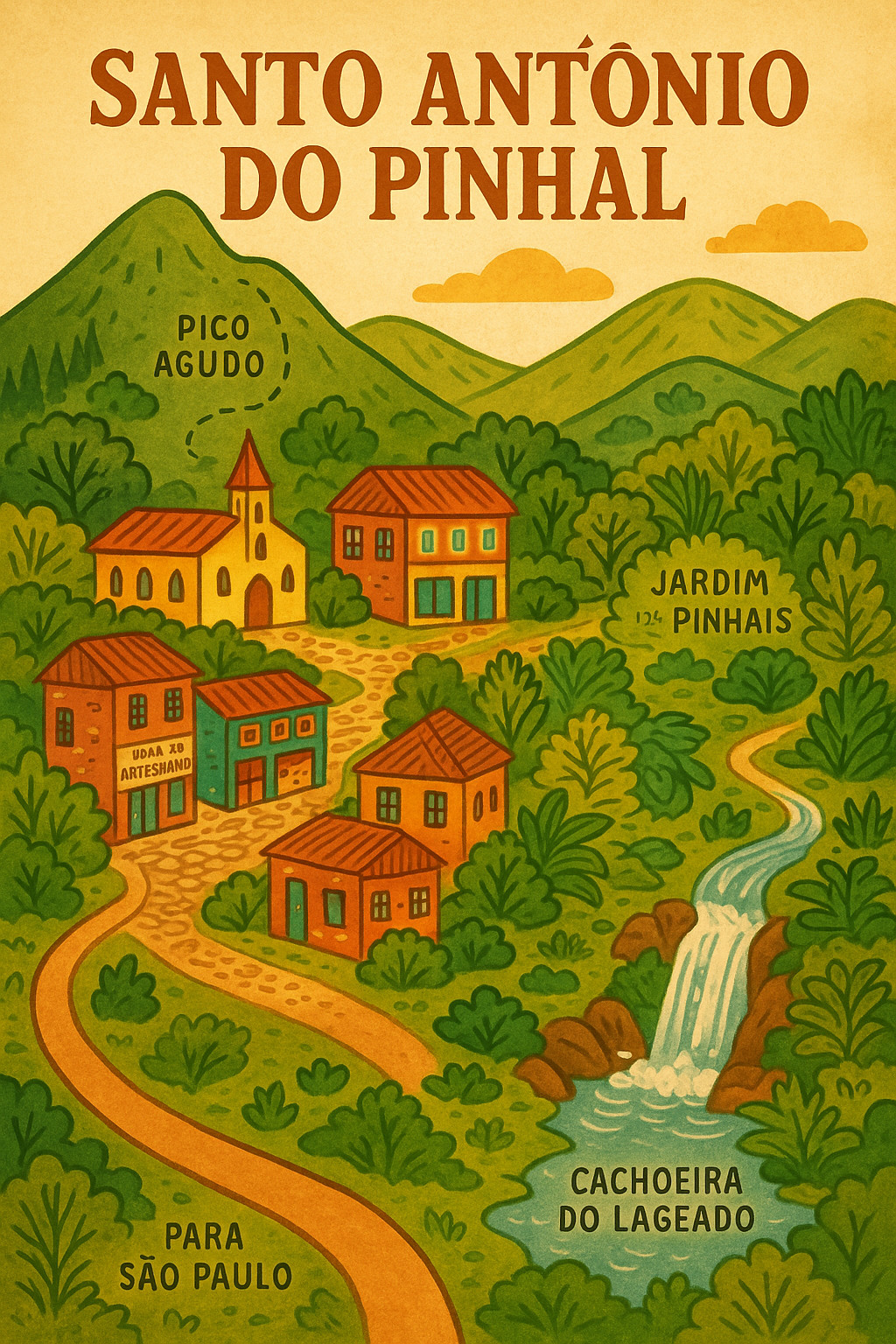 Mapa ilustrativo Santo antônio do pinhal