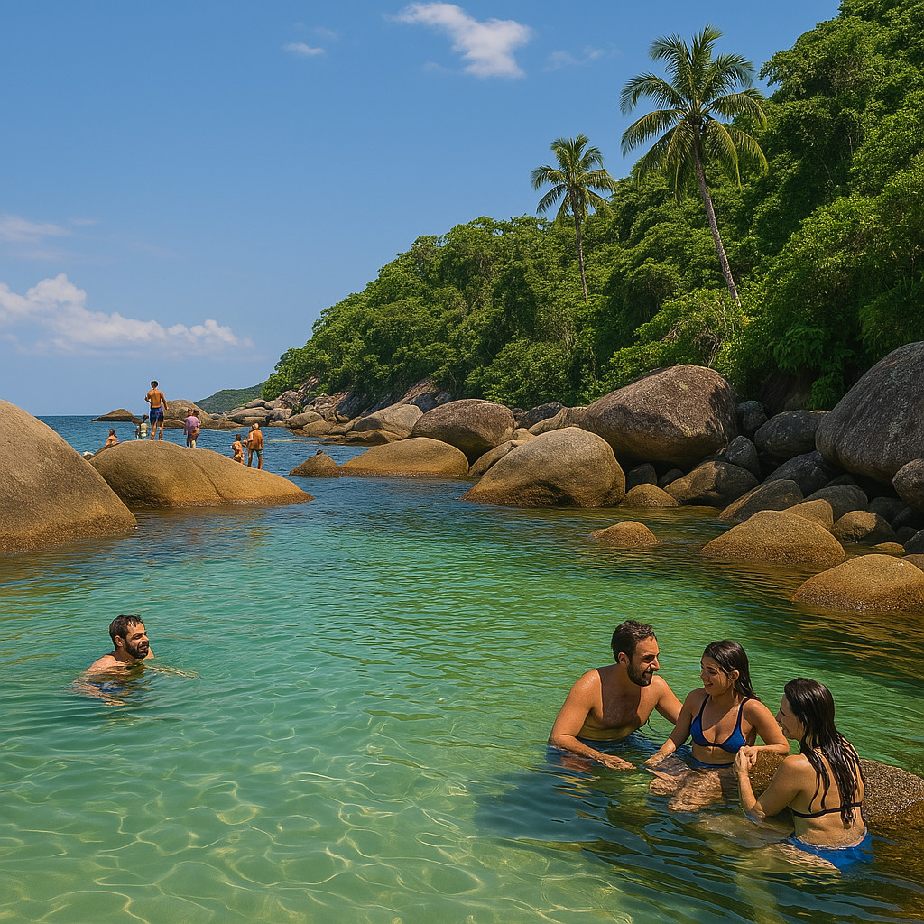 Piscina natural do cachadaço Trindade Paraty