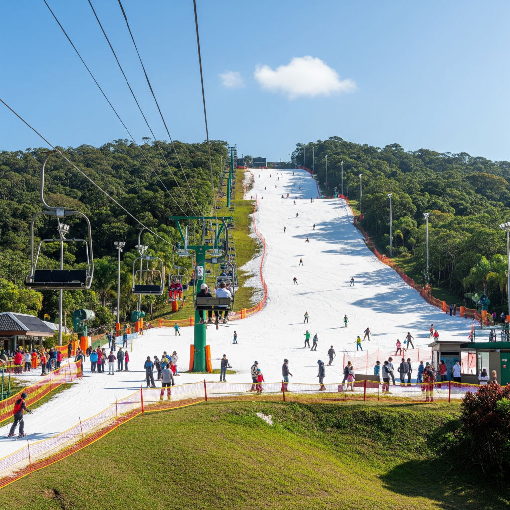 Ski mountain park São Roque